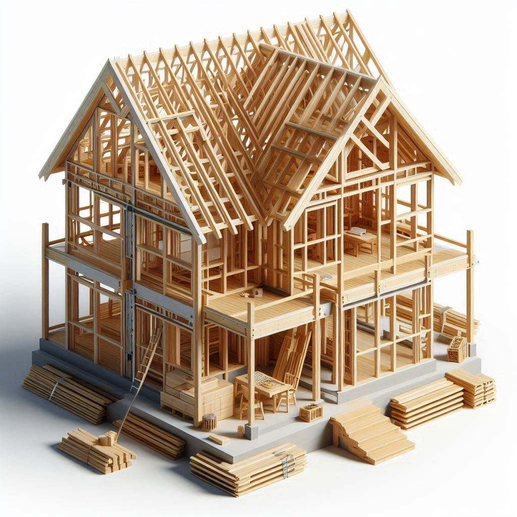 framed house